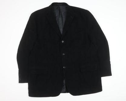 Mens UK Size L Dehavilland Black Overcoat
