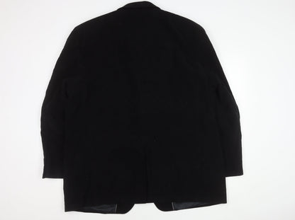 Mens UK Size L Dehavilland Black Overcoat