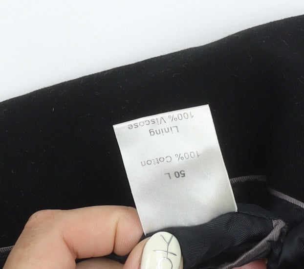 Mens UK Size L Dehavilland Black Overcoat