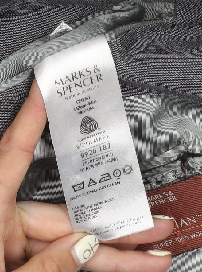 Marks and Spencer Men's Grey Blazer Medium