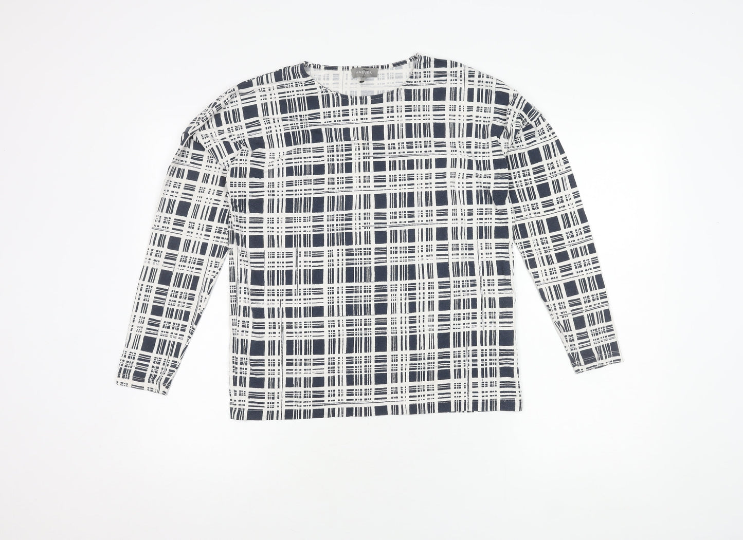 Jaeger Women's XS Blue Geometric Long Sleeve Top