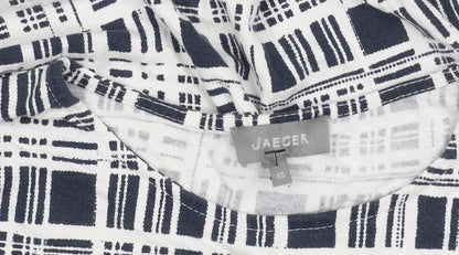 Jaeger Women's XS Blue Geometric Long Sleeve Top