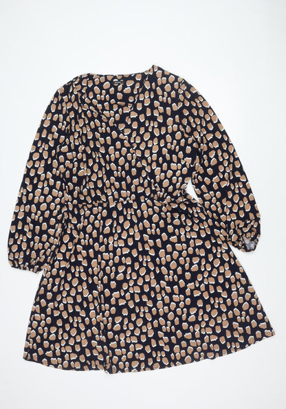 Roman Women's Multi Animal Print Long Sleeve Dress