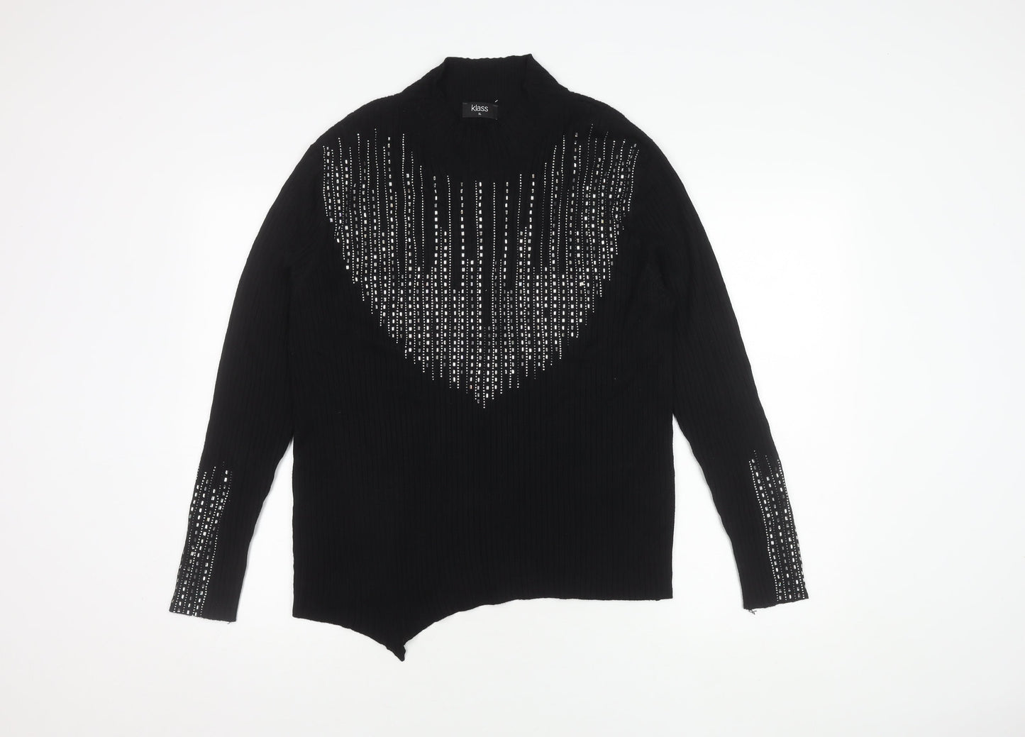 Womens UK Size XL Klass Black Tunic Jumper