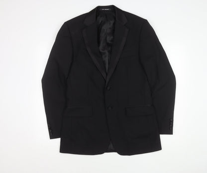 Mens UK Size 38 Jeff Banks Regular Black Suit Tuxedo