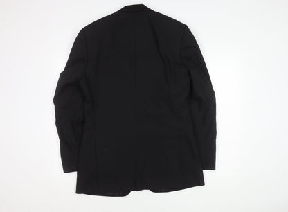Mens UK Size 38 Jeff Banks Regular Black Suit Tuxedo
