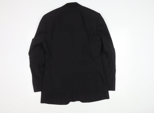 Mens UK Size 38 Jeff Banks Regular Black Suit Tuxedo