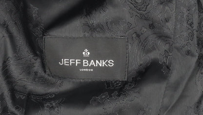 Mens UK Size 38 Jeff Banks Regular Black Suit Tuxedo