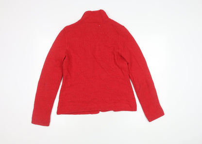 Boden Women's Red Blazer Size 10 Polka Dot Lined