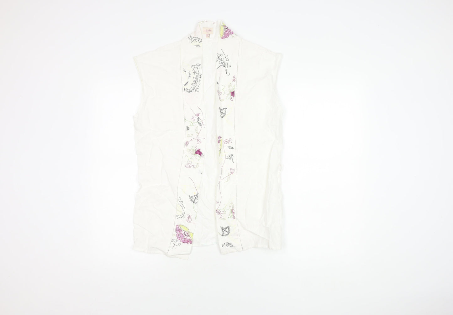 Womens UK Size 10 Whistles White Tunic Blouse
