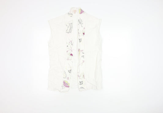 Womens UK Size 10 Whistles White Tunic Blouse