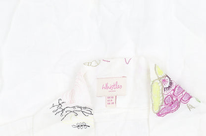 Womens UK Size 10 Whistles White Tunic Blouse
