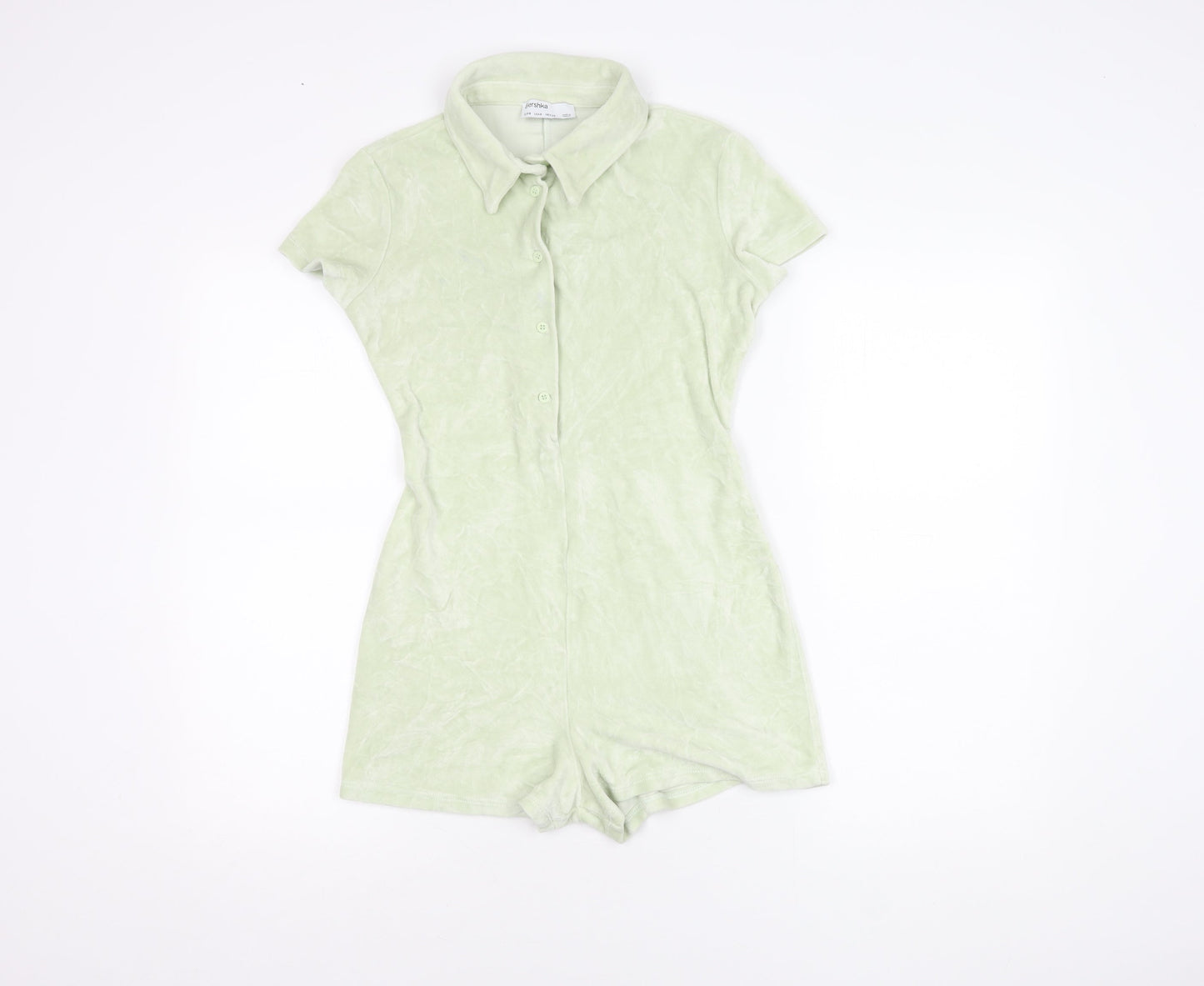 Bershka Women's Green Short Sleeve Playsuit S