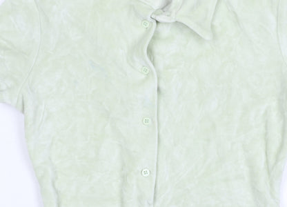 Bershka Women's Green Short Sleeve Playsuit S