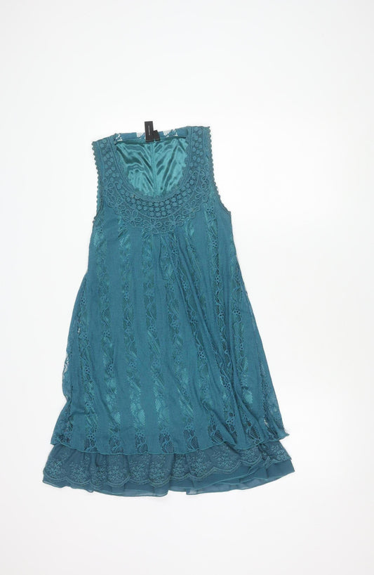 Izabel London Women's Blue Lace Dress Size 12