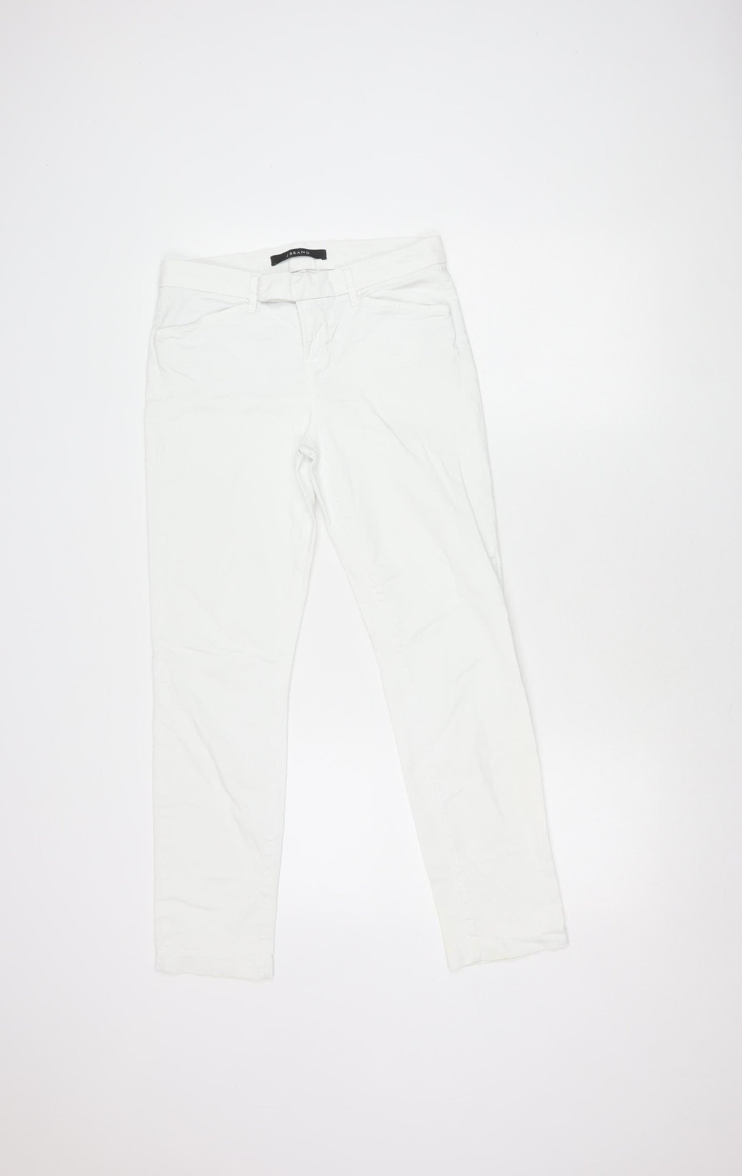 Womens UK Size 26 J Brand Slim Fit Casual White Trousers