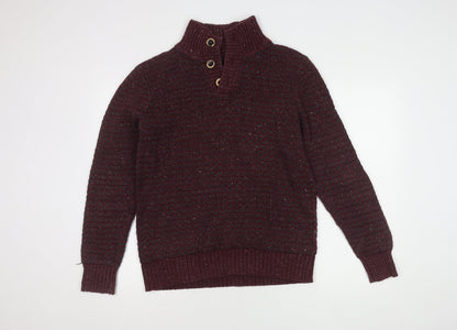 Fat Face Men's Red Wool Pullover Jumper Size S
