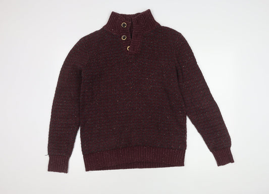 Fat Face Men's Red Wool Pullover Jumper Size S