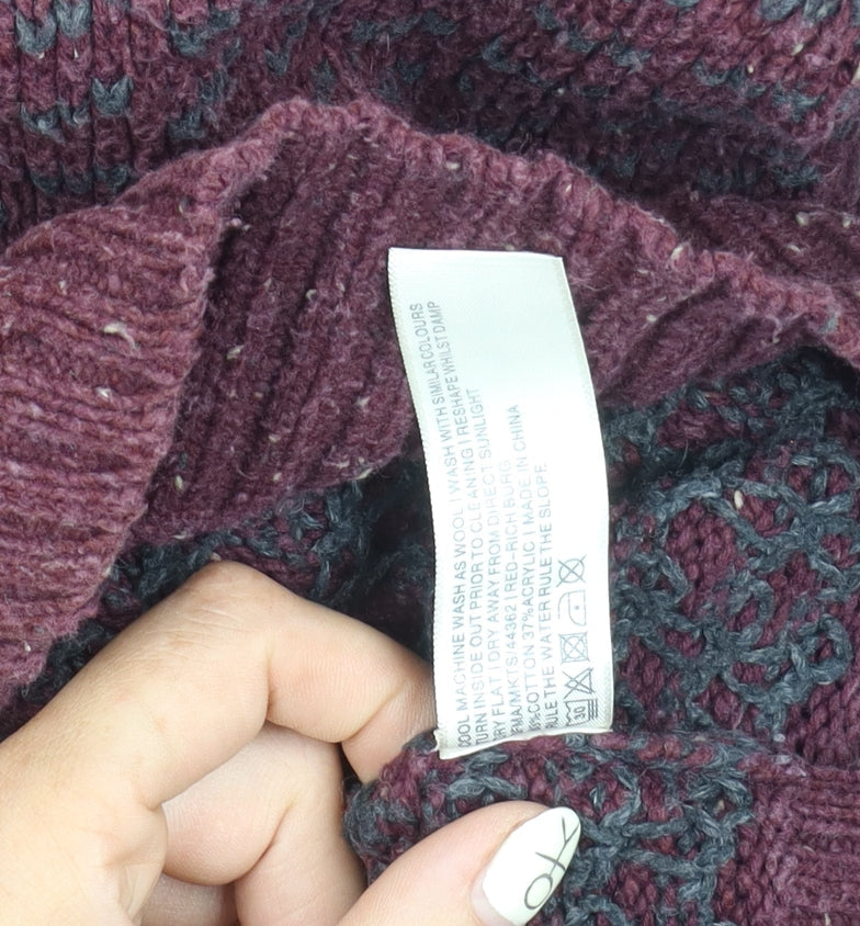 Fat Face Men's Red Wool Pullover Jumper Size S