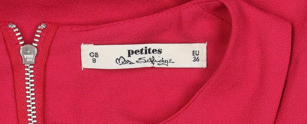 Miss Selfridge Petites Pink Sleeveless Dress UK 8