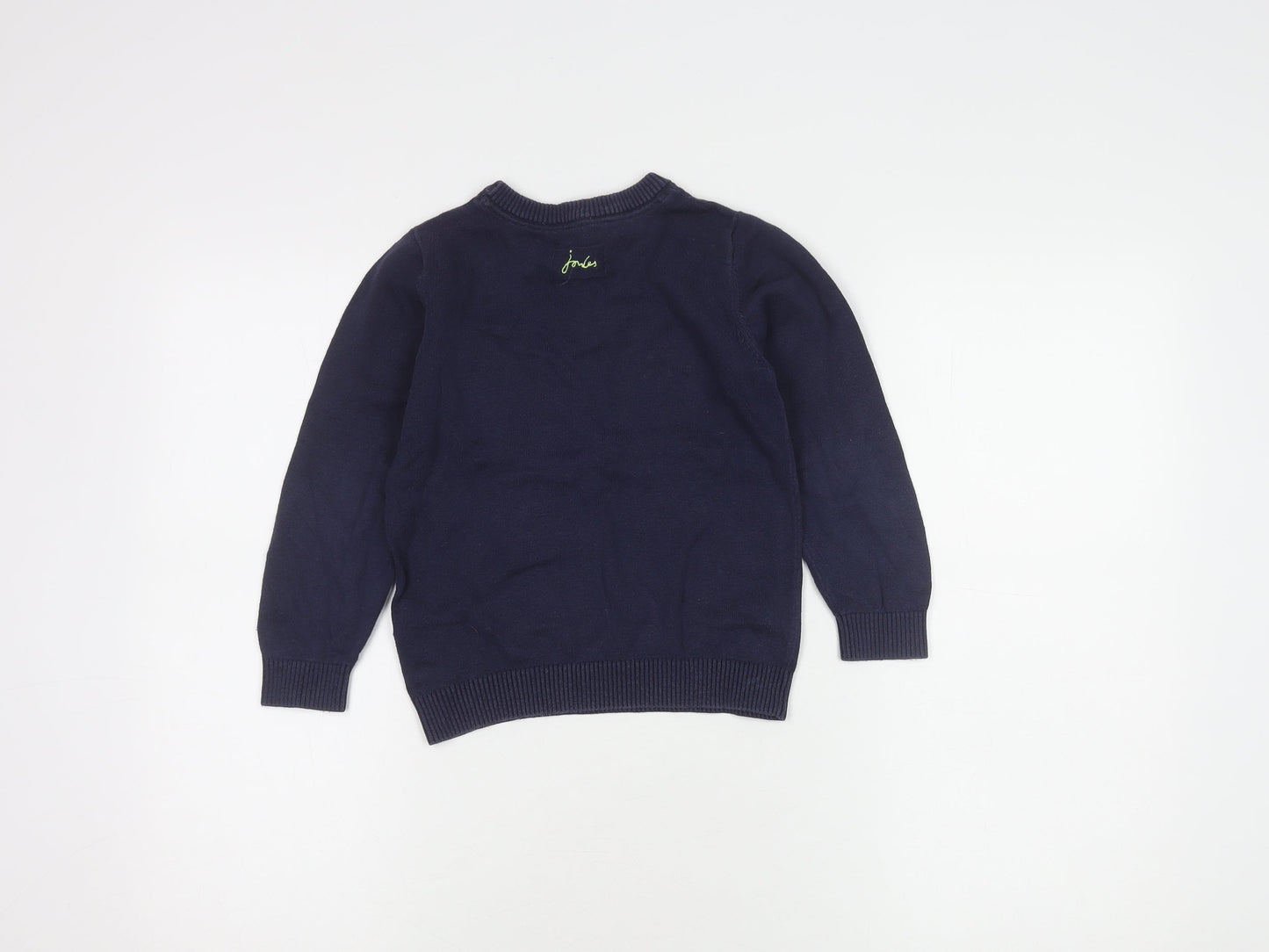Joules Boys Blue Animal Print Crew Neck Jumper 6 Years