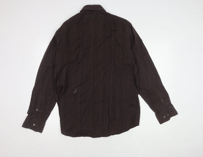 Banana Republic Men's Brown Button-Up Shirt L