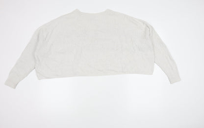 Womens UK Size S Hollister White Pullover Jumper