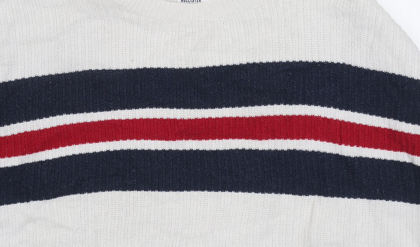 Womens UK Size S Hollister White Pullover Jumper