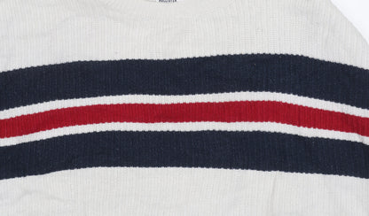 Womens UK Size S Hollister White Pullover Jumper