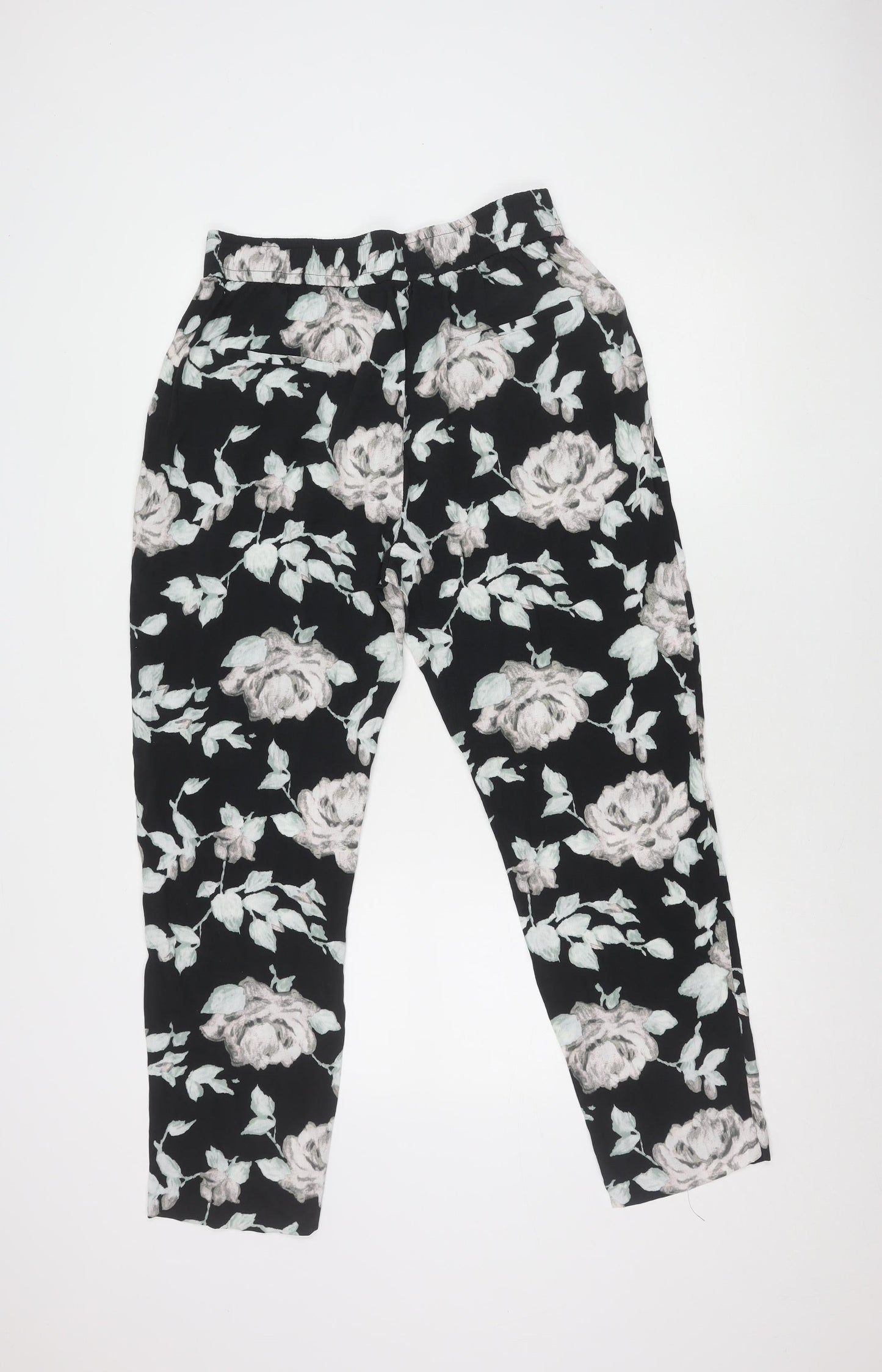 Phase Eight Womens Floral Trousers Black Size 14