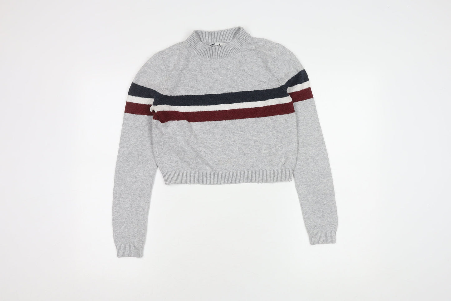 Womens UK Size S Hollister Grey Pullover Jumper