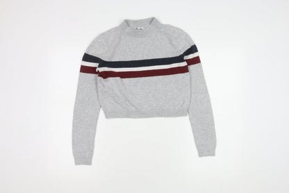Womens UK Size S Hollister Grey Pullover Jumper
