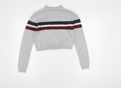 Womens UK Size S Hollister Grey Pullover Jumper