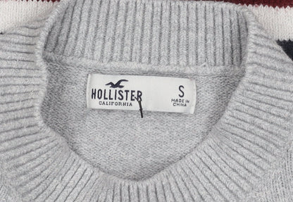 Womens UK Size S Hollister Grey Pullover Jumper