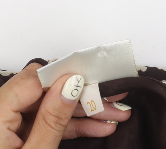 Ann Harvey Women's Brown Geometric Dress - Size 20