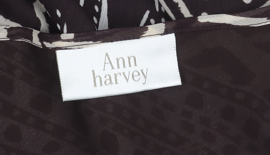 Ann Harvey Women's Brown Geometric Dress - Size 20