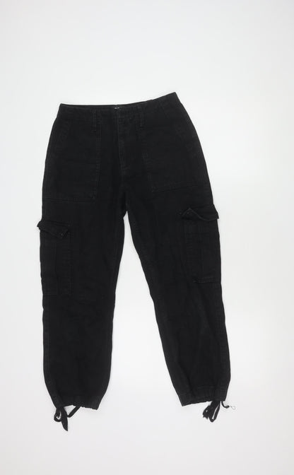 BDG Women's Black Cargo Trousers Size 8