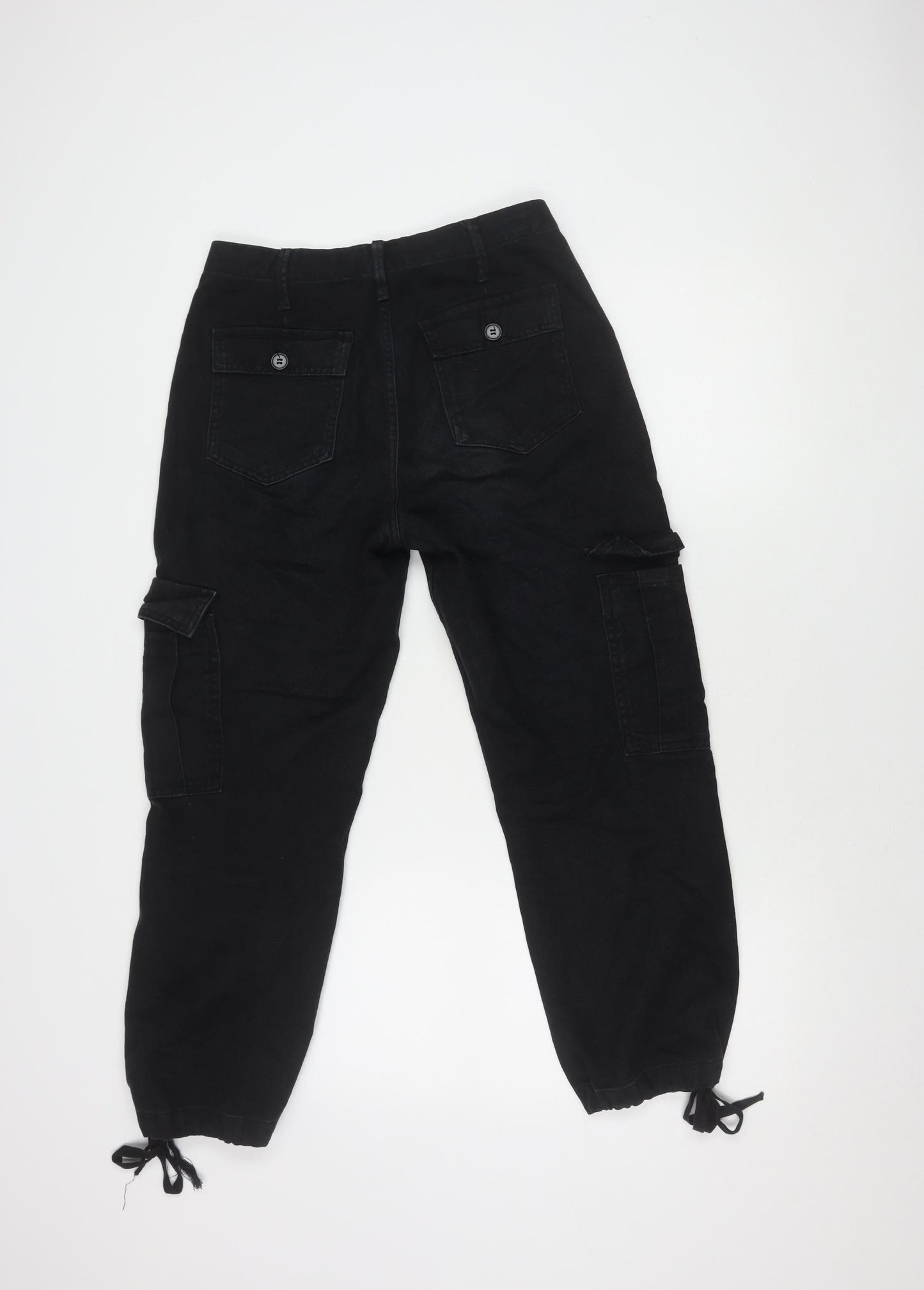 BDG Women's Black Cargo Trousers Size 8