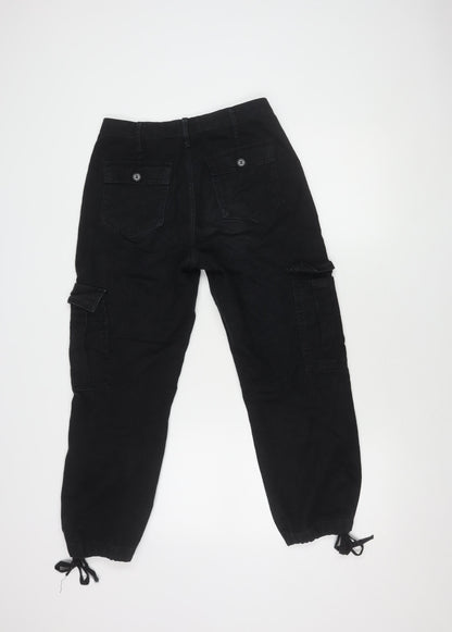BDG Women's Black Cargo Trousers Size 8