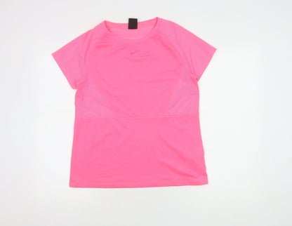 Nike Women's Pink Short Sleeve Active T-Shirt M