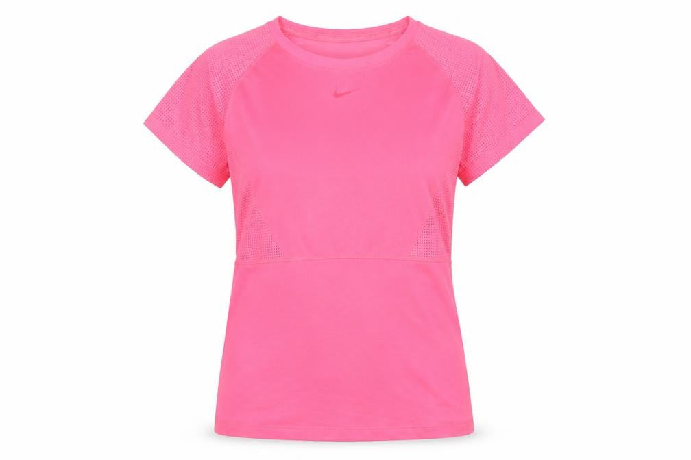 Womens UK Size M Nike Pink Gym & Training Running & Jogging Yoga T-Shirt