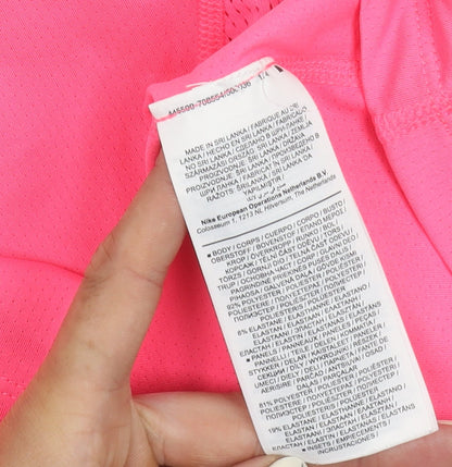 Nike Women's Pink Short Sleeve Active T-Shirt M