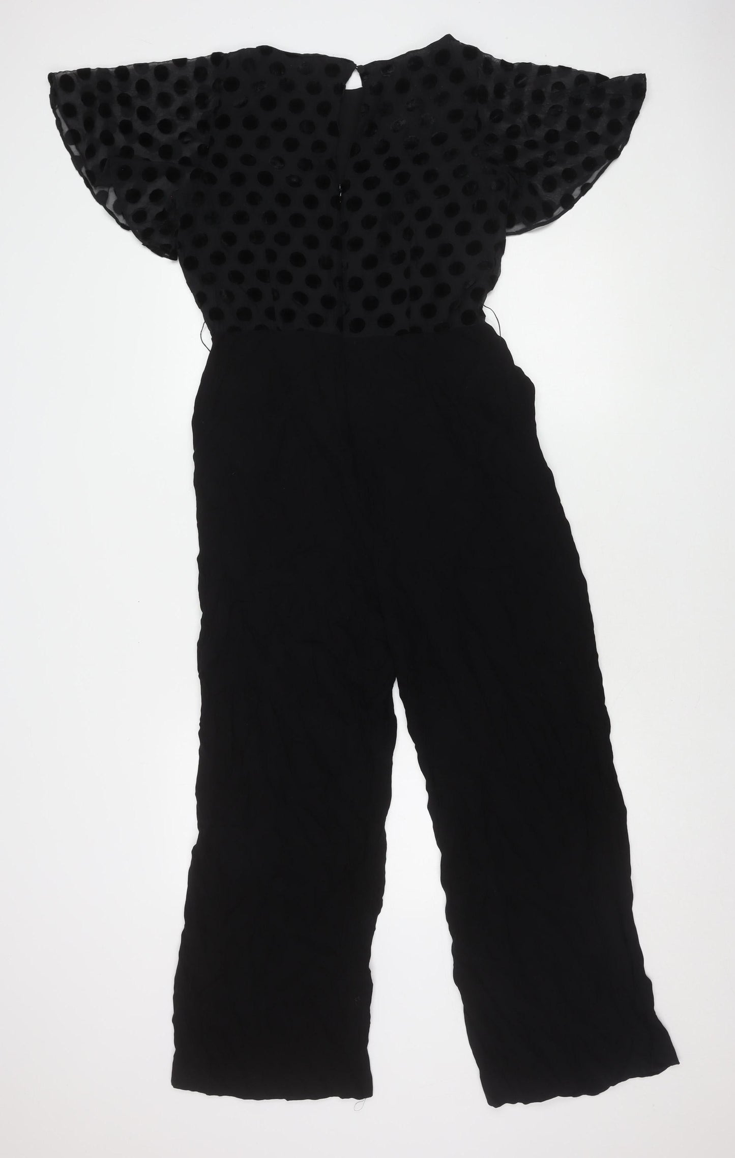 Laura Ashley Women's Black Polka Dot Jumpsuit Size 8