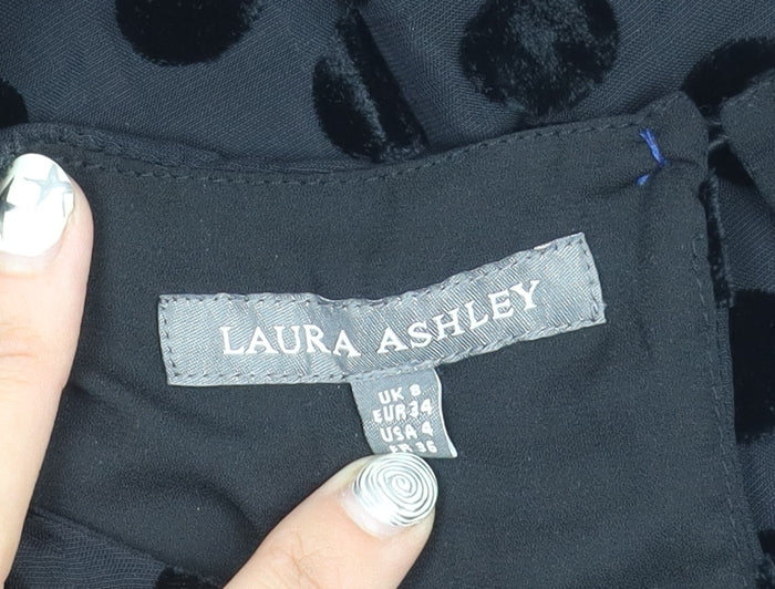 Laura Ashley Women's Black Polka Dot Jumpsuit Size 8