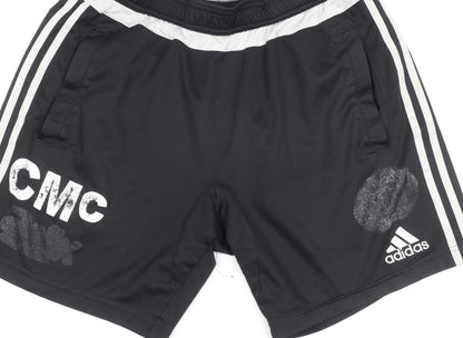 Adidas Men's Black Athletic Shorts, Size M