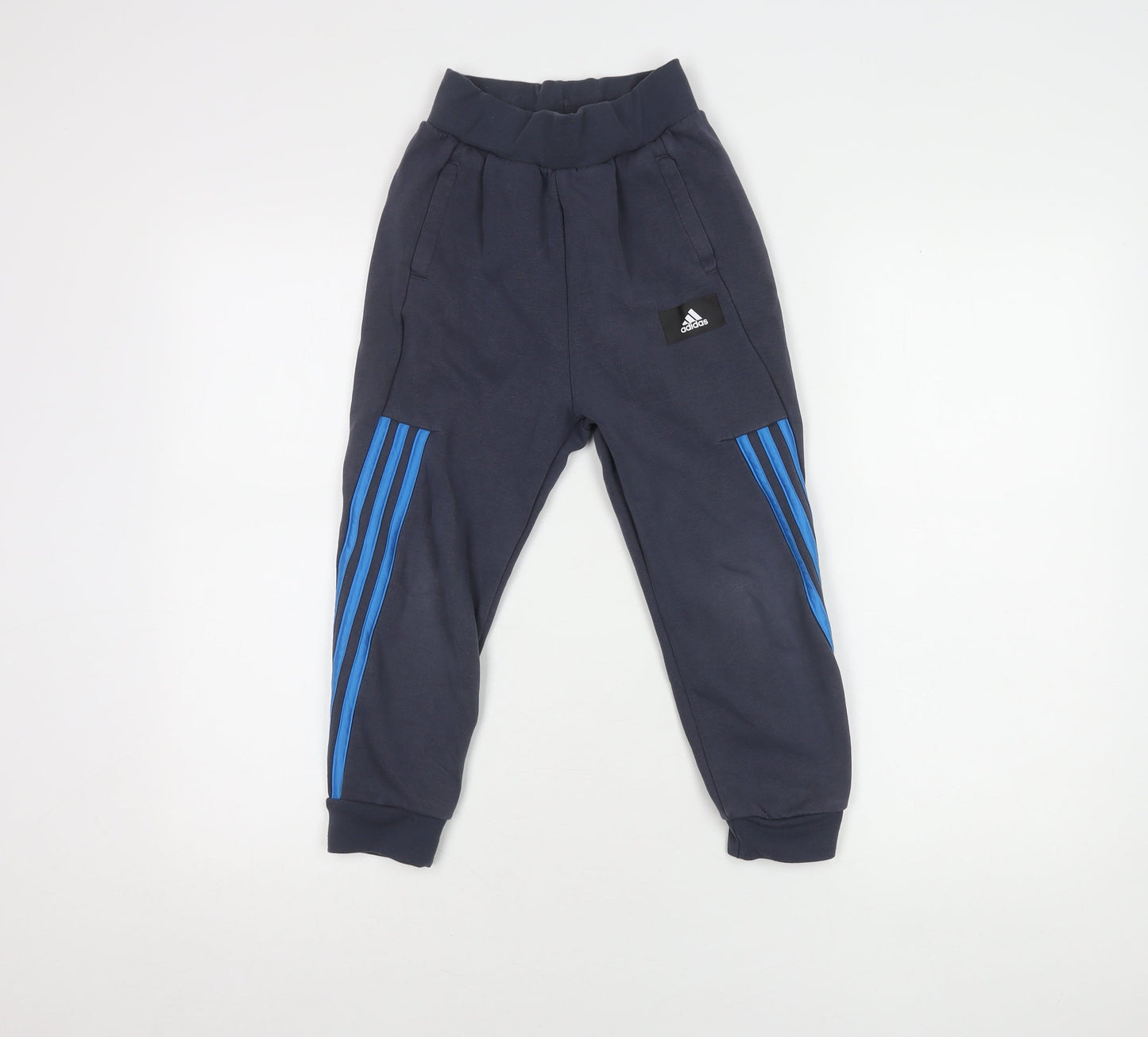 Adidas Boys Blue Joggers 7-8Y, Sports Style