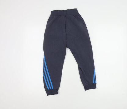 Adidas Boys Blue Joggers 7-8Y, Sports Style