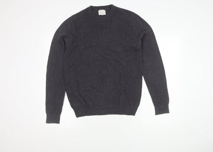 Howick Men's Grey Cotton S Pullover Jumper