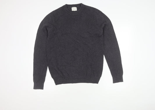 Howick Men's Grey Cotton S Pullover Jumper