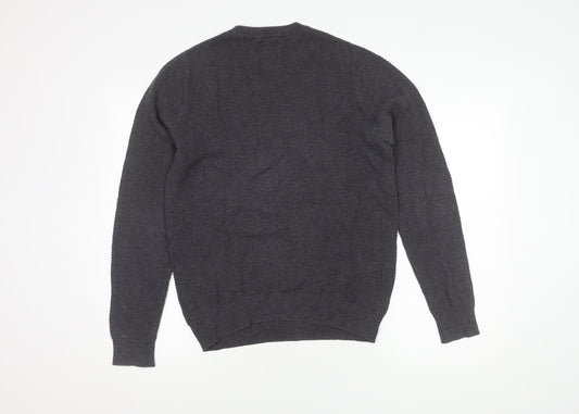 Howick Men's Grey Cotton S Pullover Jumper